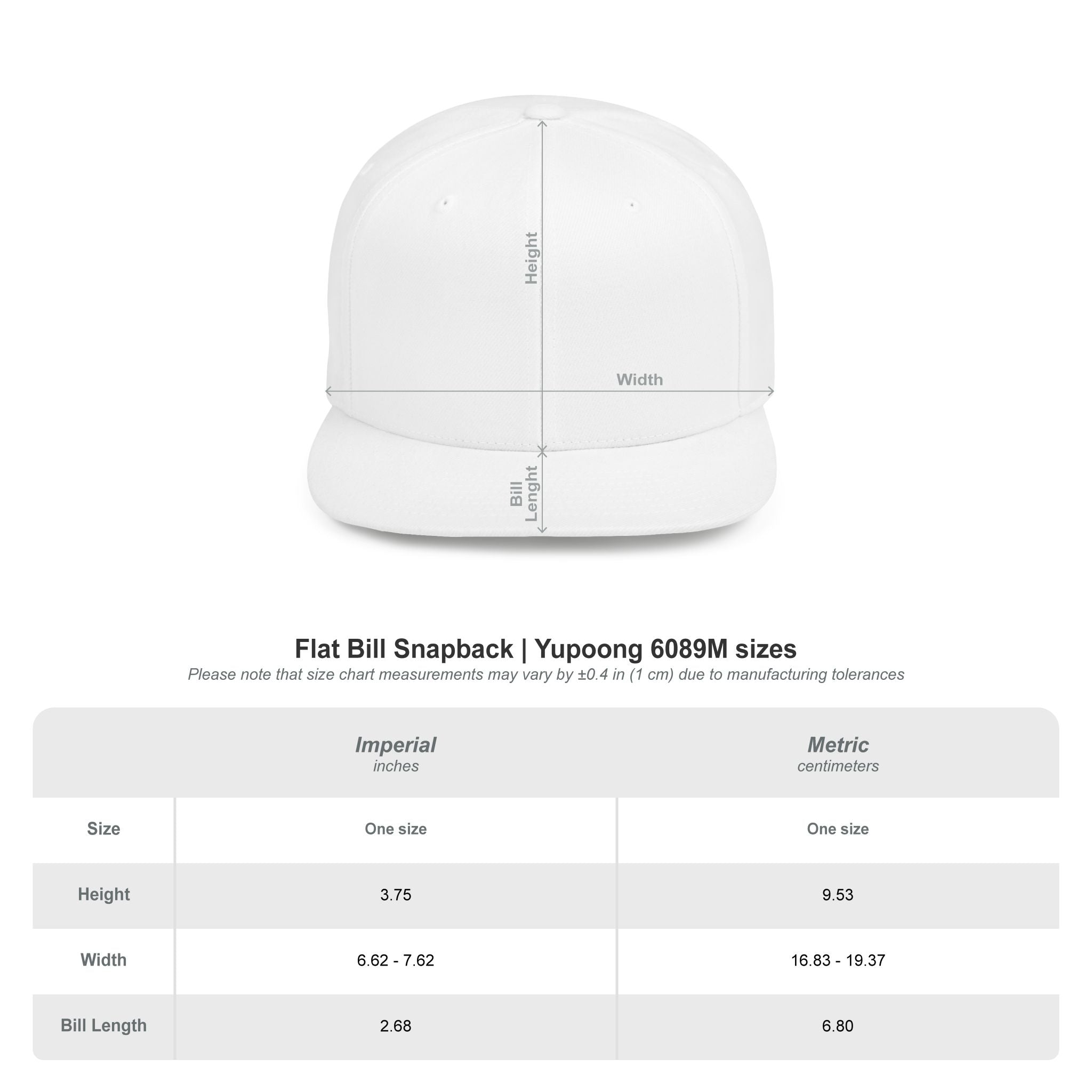 Snapback Hat — KN GDM Crown Embroidered Flat-Bill Cap