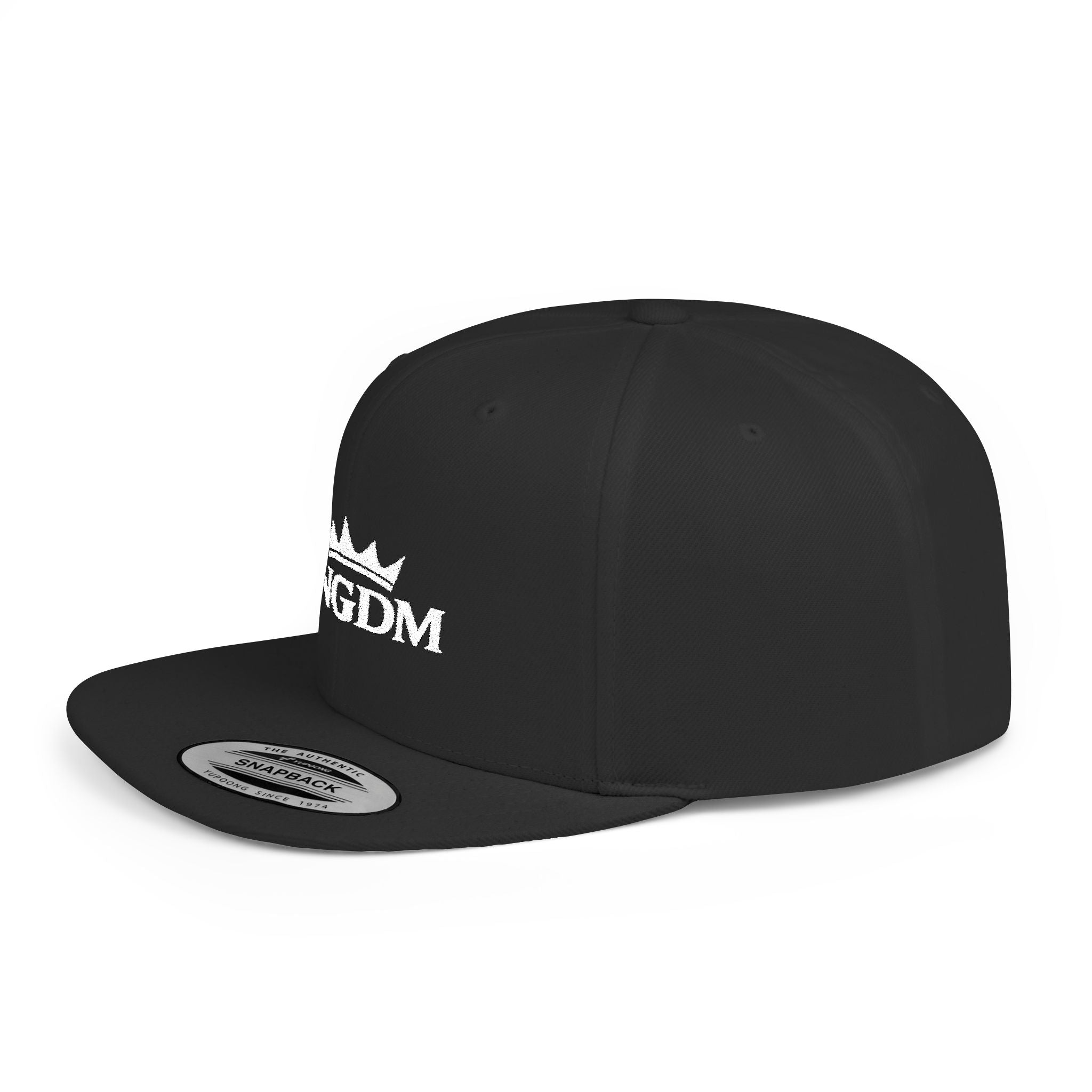 Snapback Hat — KN GDM Crown Embroidered Flat-Bill Cap